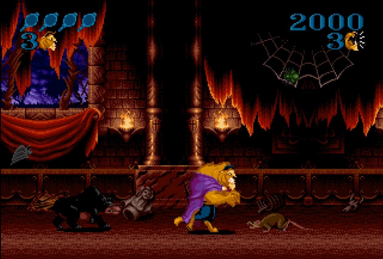 Beauty and the Beast - Roar of the Beast - геймплей игры Sega Mega Drive\Genesis